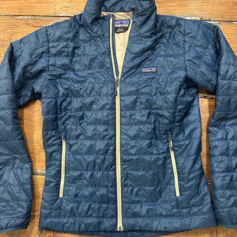 Patagonia Navy Blue Quilted Puffer Jacket